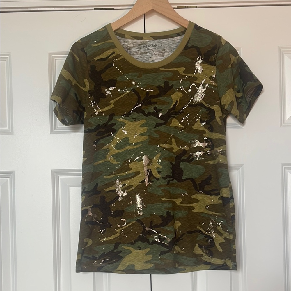 J. Crew Factory Camouflage Short Sleeve Tee - Picture 3 of 8